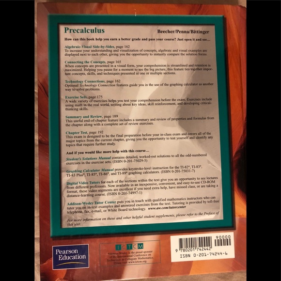 Precalculus Text Book - Picture 2 of 2